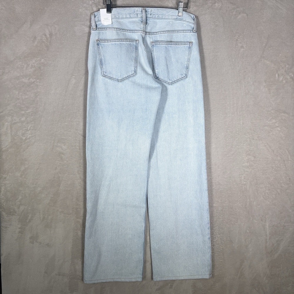 Agolde Low Rise Loose Mid Jeans Womens 26x30 Blue Light Wash Baggy Wide Leg - Picture 4 of 12